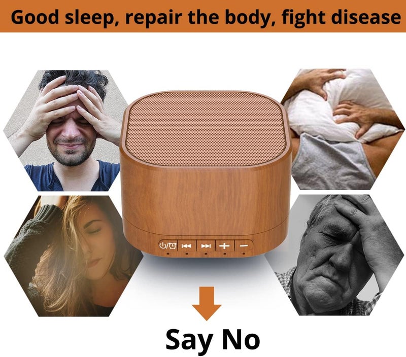 Magicteam White Noise Machine plug-in Sound Machine with 20 Non Looping Natural Soothing Sounds and Memory Function Sleep Timer Sleep Machine with Sleep Therapy for Baby Kids Adults-New Wood Grain Added in 2025 - Image 4